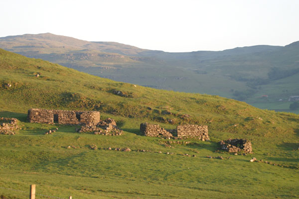 old ruined
                              village near Dervaig