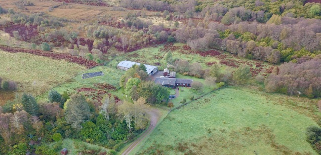 Ardrioch arial view
                                                house and woods